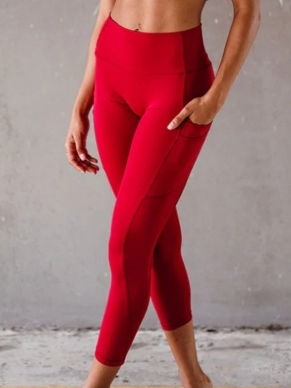 Werk Dancewear Scarlet Red High-Waisted Legging Medium New Women's Yoga